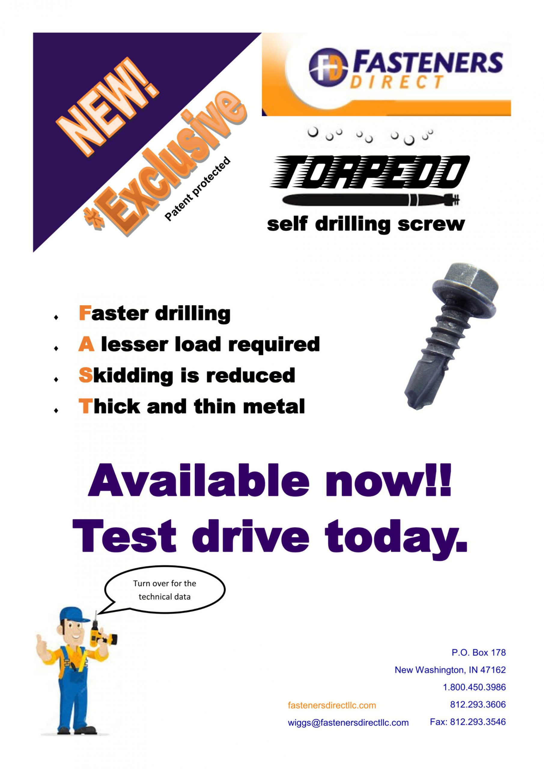 The Torpedo can be manufactured with B2 Process Fasteners Direct